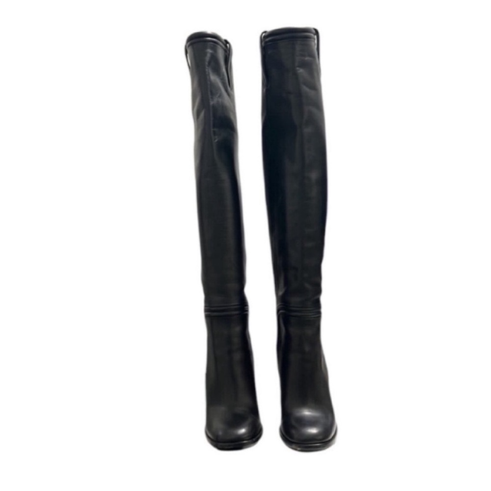 Gucci Black Leather Lifford Riding Boots Size 37.5 - Picture 4 of 11